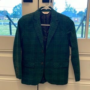 Kids Green Plaid Blazer